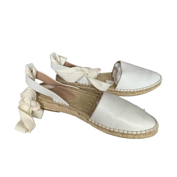 Banana Republic White Lace-Up Espadrille Size 9 Women - Picture 1 of 7